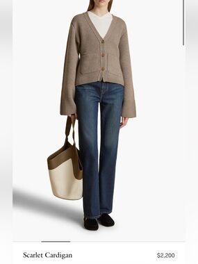 KHAITE scarlet cardigan